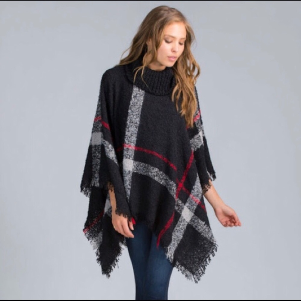 Cozy Soft Turtleneck Poncho